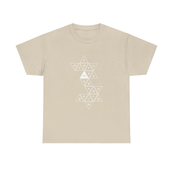Geometric Dice Pattern T-Shirt, RPG Dice Art Tee, Tabletop Gaming Shirt, Geek T-Shirt, Nerd Shirt, Math Lover Gift, Strategy Game Apparel