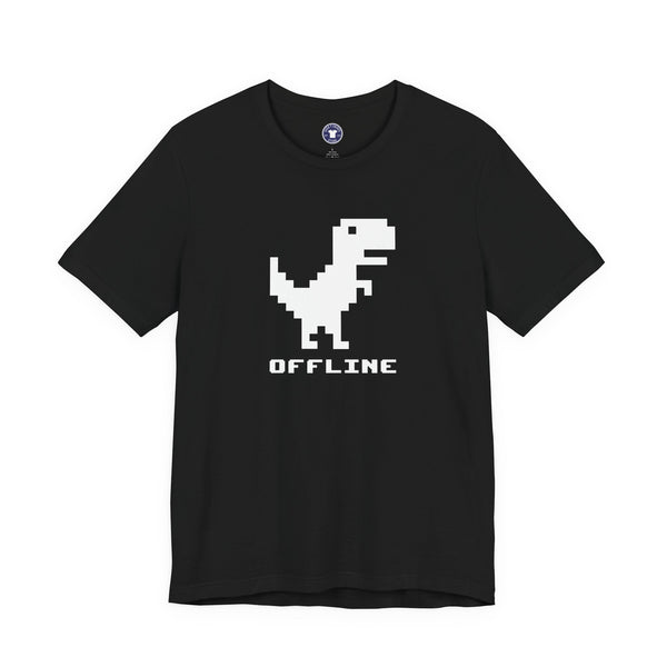 Offline - Pixelated Dinosaur Error Message - Premium Unisex Crewneck T-Shirt