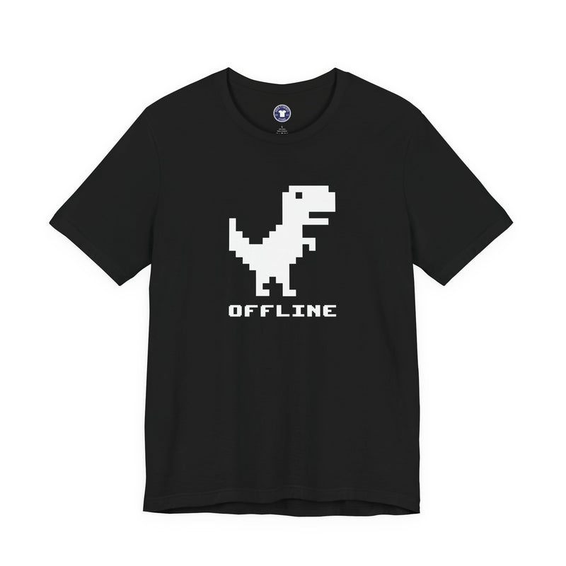 Offline - Pixelated Dinosaur Error Message - Premium Unisex Crewneck T-Shirt