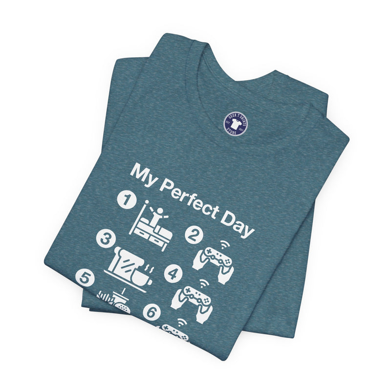 My Perfect Day Gaming - Premium Unisex Crewneck T-Shirt