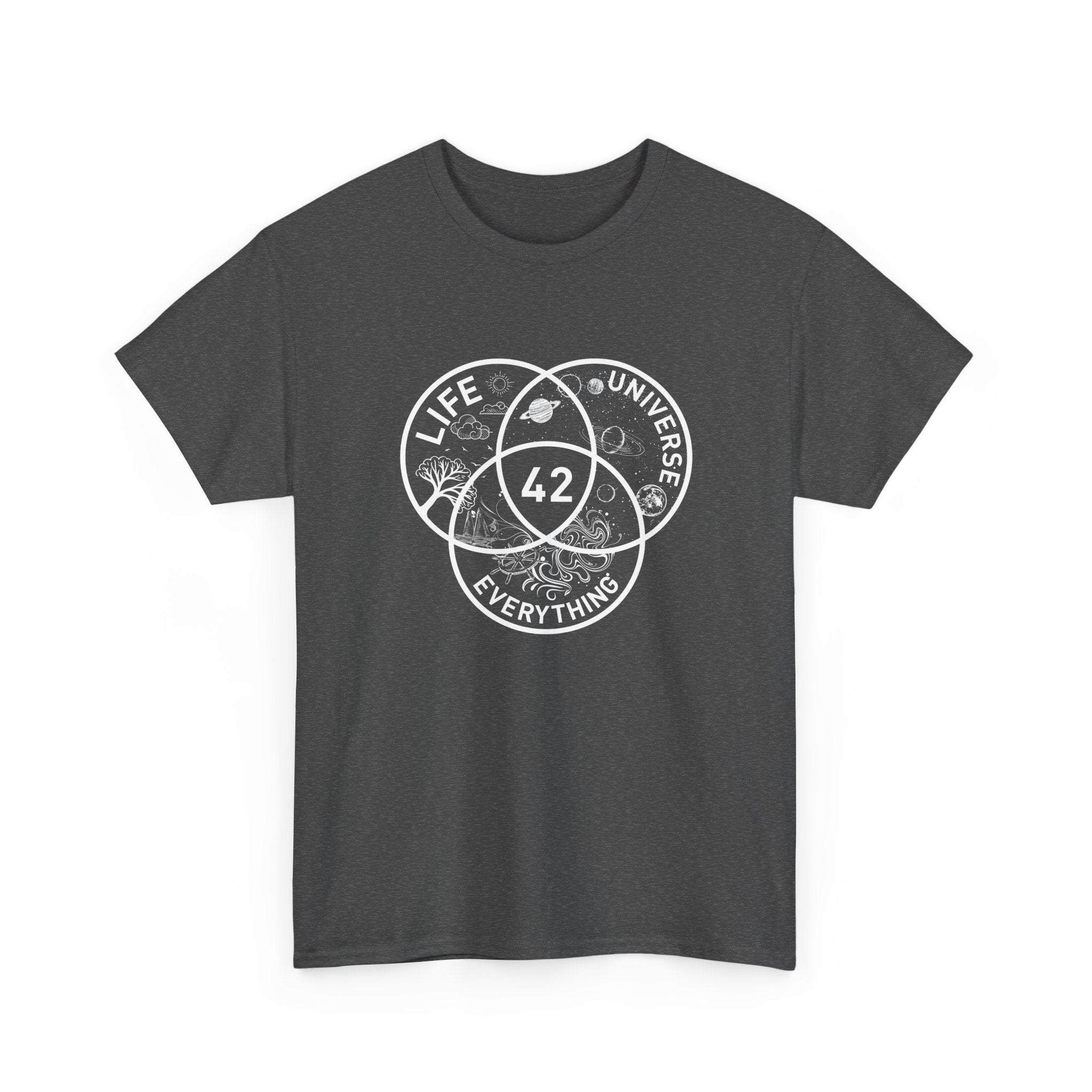 42 Answer To Life The Universe And Everything - White Version -  Unisex Crewneck T-Shirt