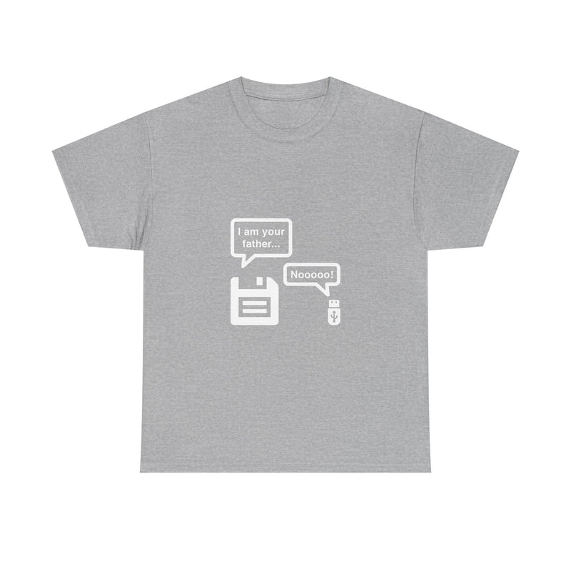 Retro Floppy Disk and USB Humor T-Shirt, Geek T-Shirt, Nerd Shirt, Tech Joke Tee, IT Gift, Programmer Humor Shirt, Digital Nostalgia Top