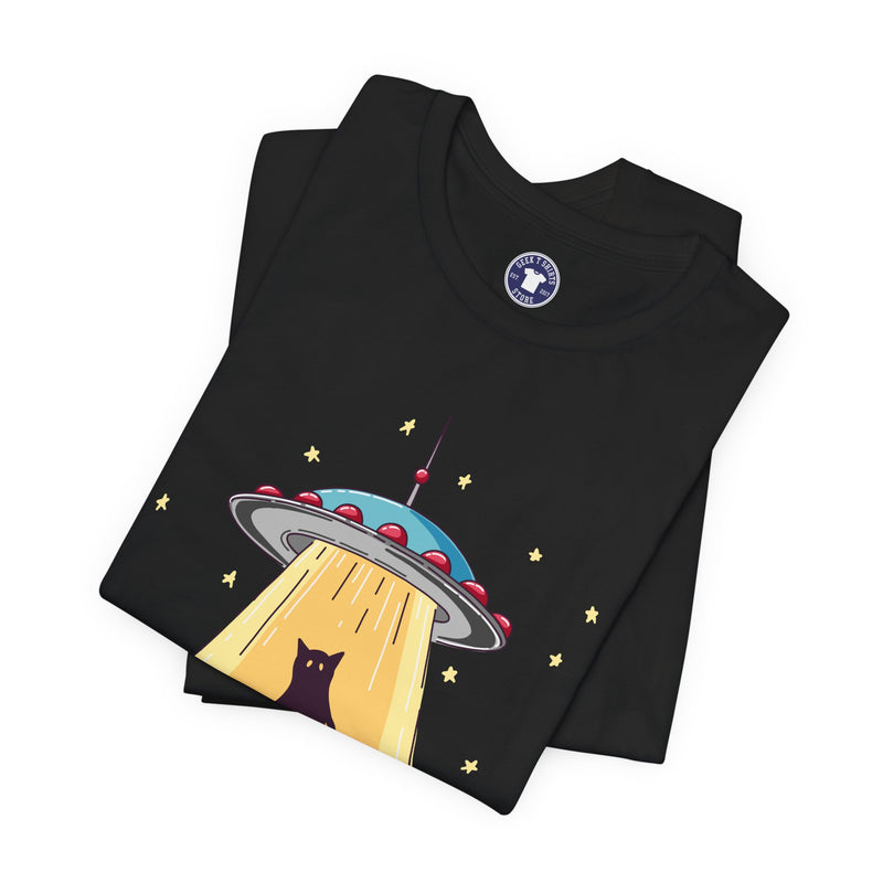 Cat Ufo Abduction - Ufo Shirt - Premium Unisex Crewneck T-Shirt