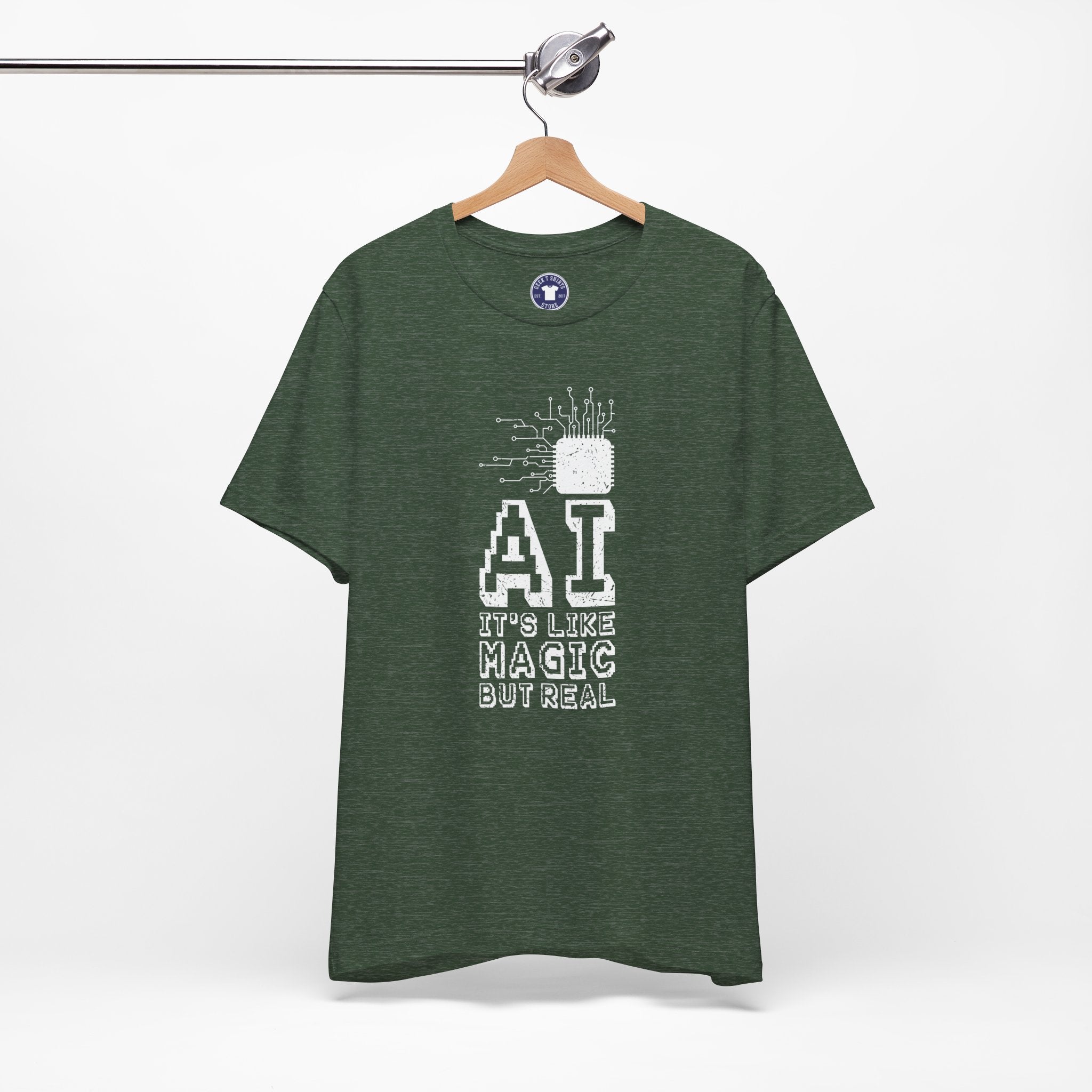 AI Like Magic But Real - Premium Unisex Crewneck T-Shirt