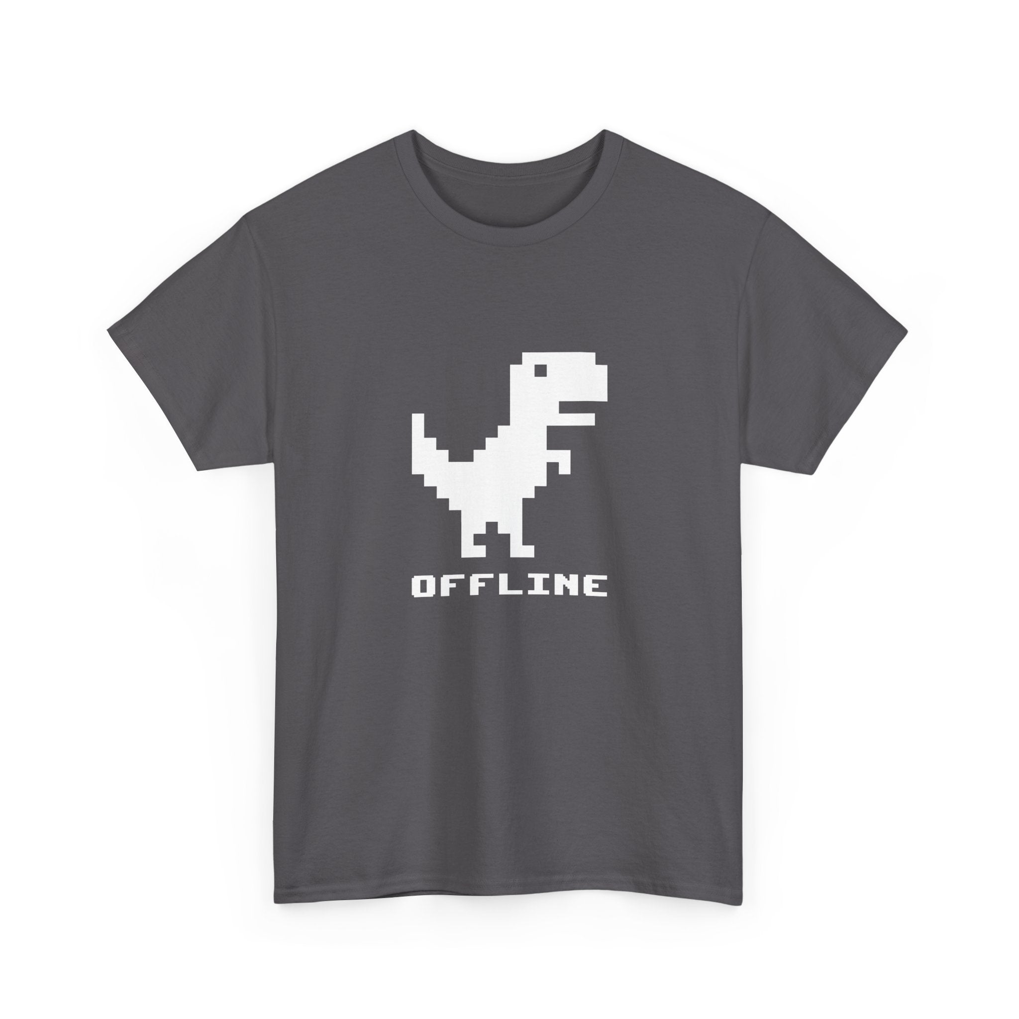 Offline - Pixelated Dinosaur Error Message -  Unisex Crewneck T-Shirt