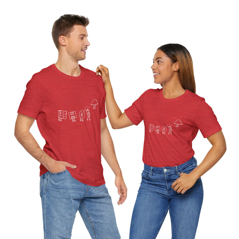 Computer Storage Evolution Cloud - It Coding - Regular Unisex Crewneck T-Shirt