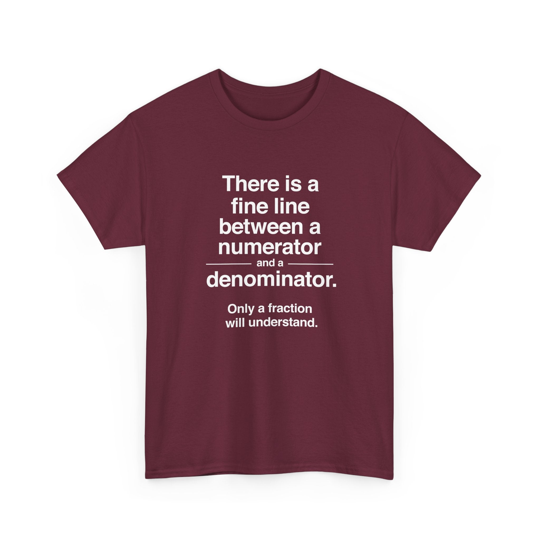 Funny Numerator Denominator Math Shirt -  Unisex Crewneck T-Shirt