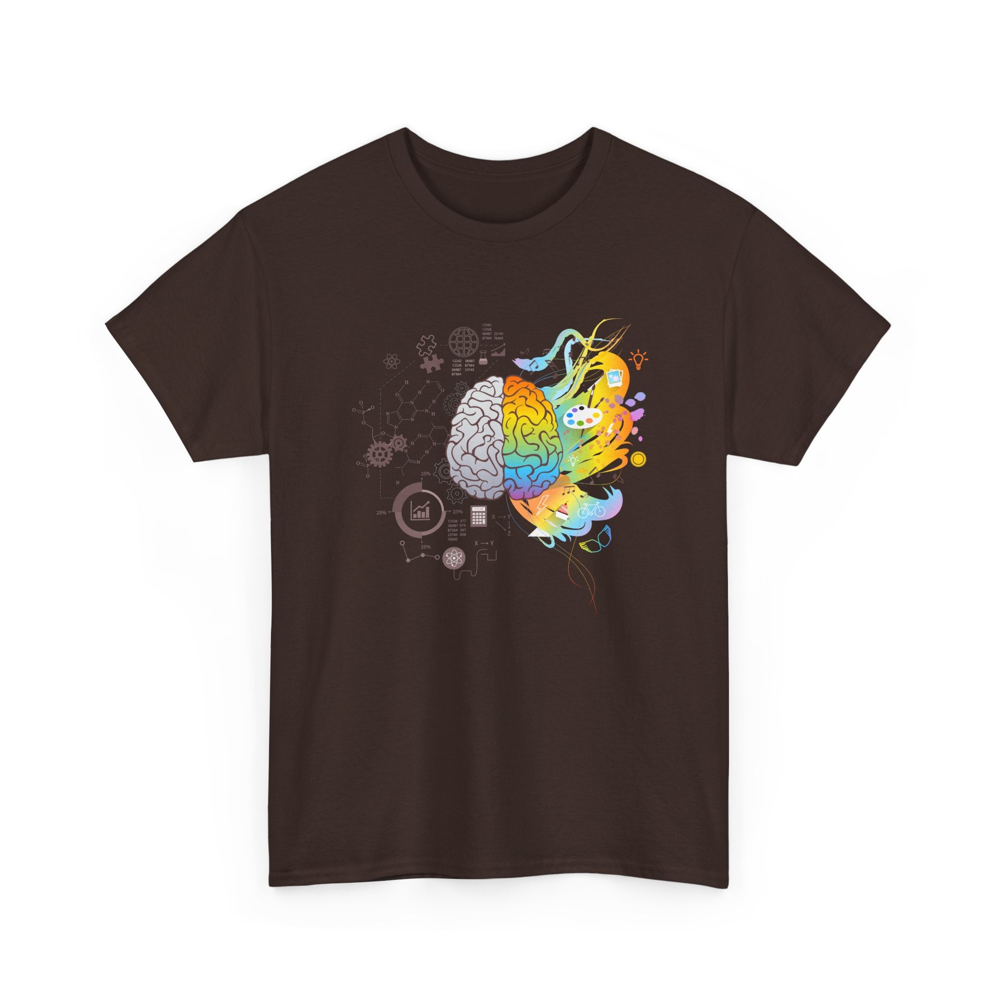 Creative Scientific Brain Illustration - Neuroscience Science Shirt - Regular Unisex Crewneck T-Shirt
