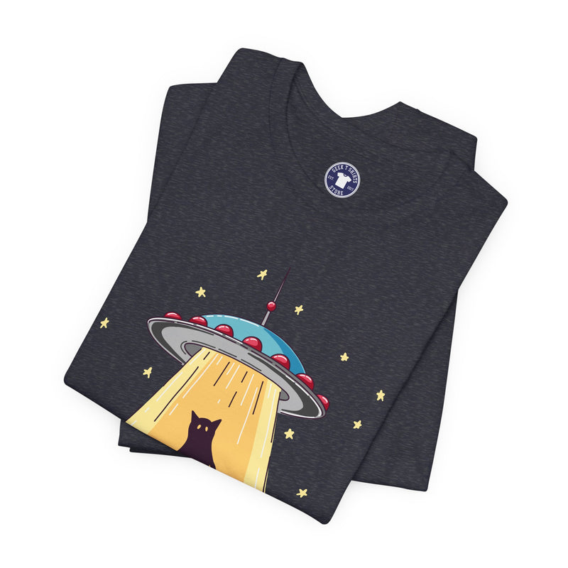 Cat Ufo Abduction - Ufo Shirt - Premium Unisex Crewneck T-Shirt