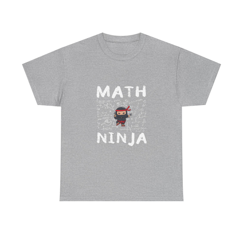Math Ninja T-Shirt, Geek T-Shirt, Nerd Shirt, Funny Math Tee, Geeky Gift, Math Lover Shirt, Cool Ninja Art, STEM Humor Apparel