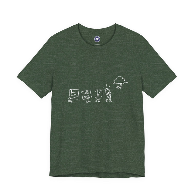 Computer Storage Evolution Cloud - It Coding - Regular Unisex Crewneck T-Shirt