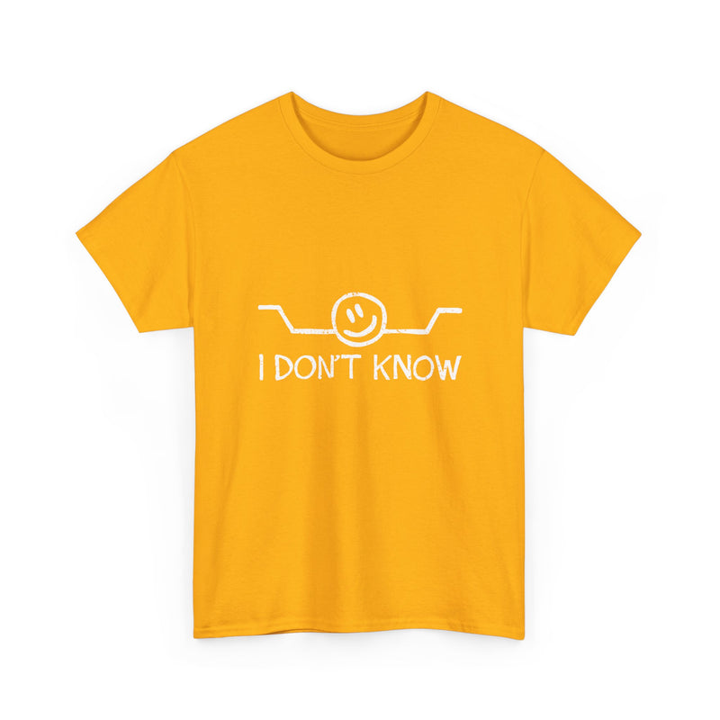 I Don’t Know T-Shirt, Funny Geek T-Shirt, Nerd Shirt, Sarcastic Humor Tee, Casual Graphic Top, Quirky Gift Idea, Minimalist Design Tee