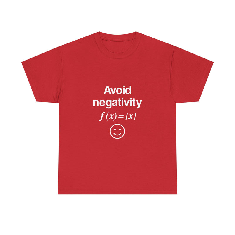 Avoid Negativity T-Shirt, Math Humor Tee, Geek T-Shirt, Nerd Shirt, Positive Vibes Shirt, Funny Math Gift, Science Lover Top, Smile Graphic