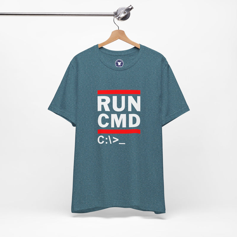 Run CMD C - IT Shirt - Funny Coder Shirt - MS-Dos - Premium Unisex Crewneck T-shirt
