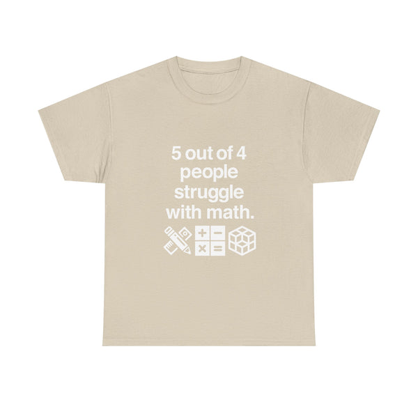 Funny Math Humor T-Shirt, Geek T-Shirt, Nerd Shirt, Math Joke Tee, STEM Gift, Geeky Apparel, Math Struggle Laugh, Puzzle Lover Shirt