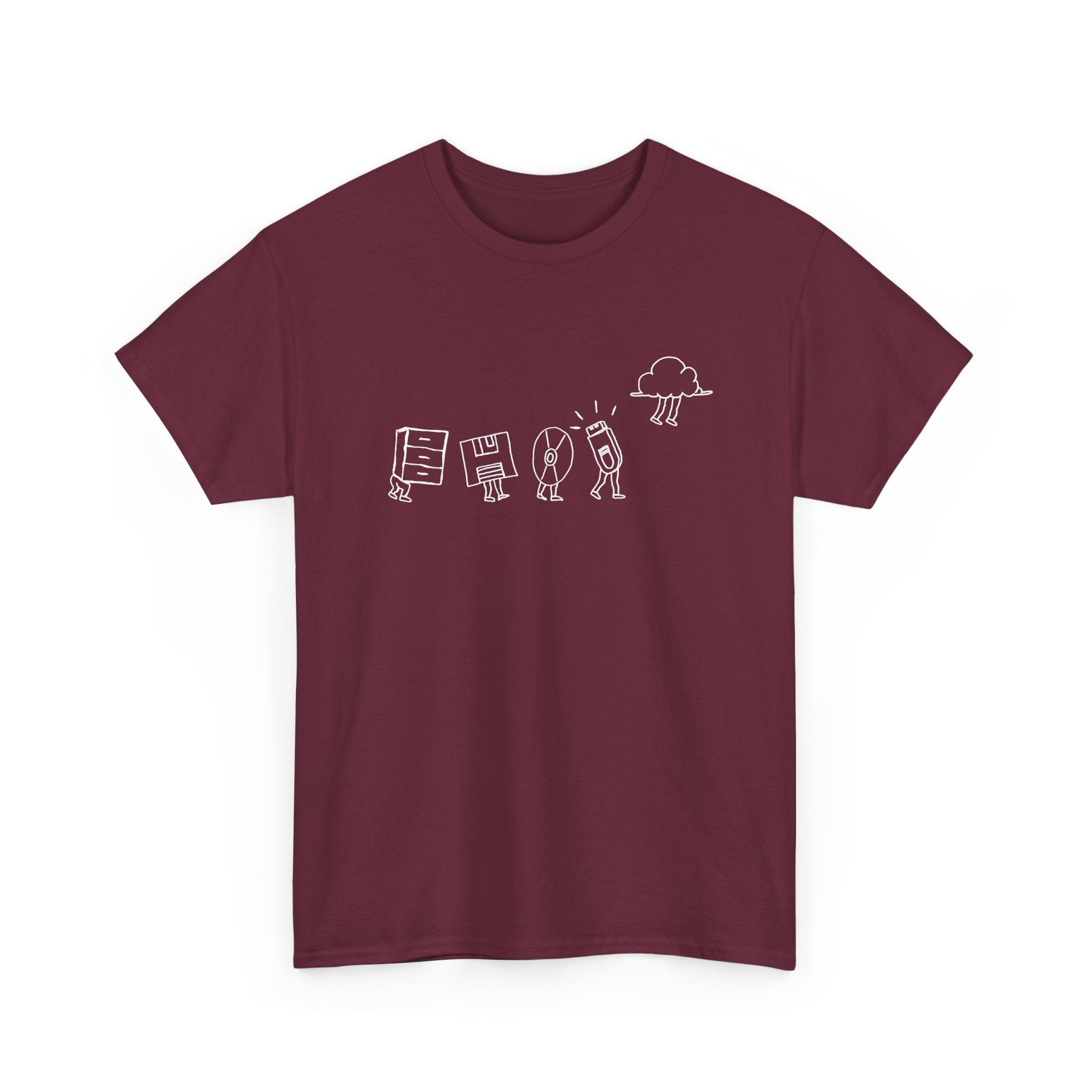 Computer Storage Evolution Cloud - It Coding -  Unisex Crewneck T-Shirt