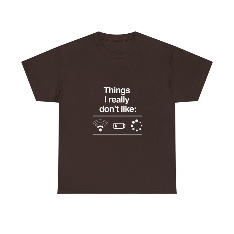 Funny Geek T-Shirt, Nerd Shirt, Tech Humor Tee, WiFi Battery Loading Joke Top, Geek Gift Present, Internet Meme Shirt, Sarcastic Humor Tee