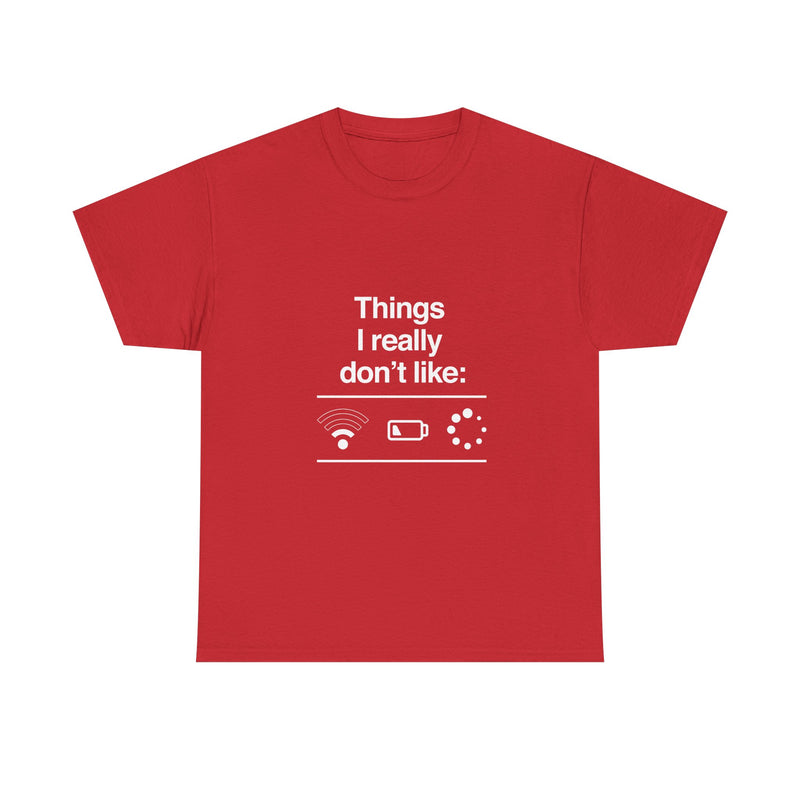Funny Geek T-Shirt, Nerd Shirt, Tech Humor Tee, WiFi Battery Loading Joke Top, Geek Gift Present, Internet Meme Shirt, Sarcastic Humor Tee