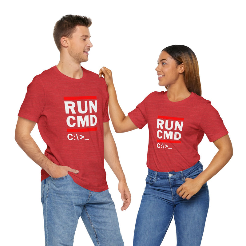 Run CMD C - IT Shirt - Funny Coder Shirt - MS-Dos - Premium Unisex Crewneck T-shirt