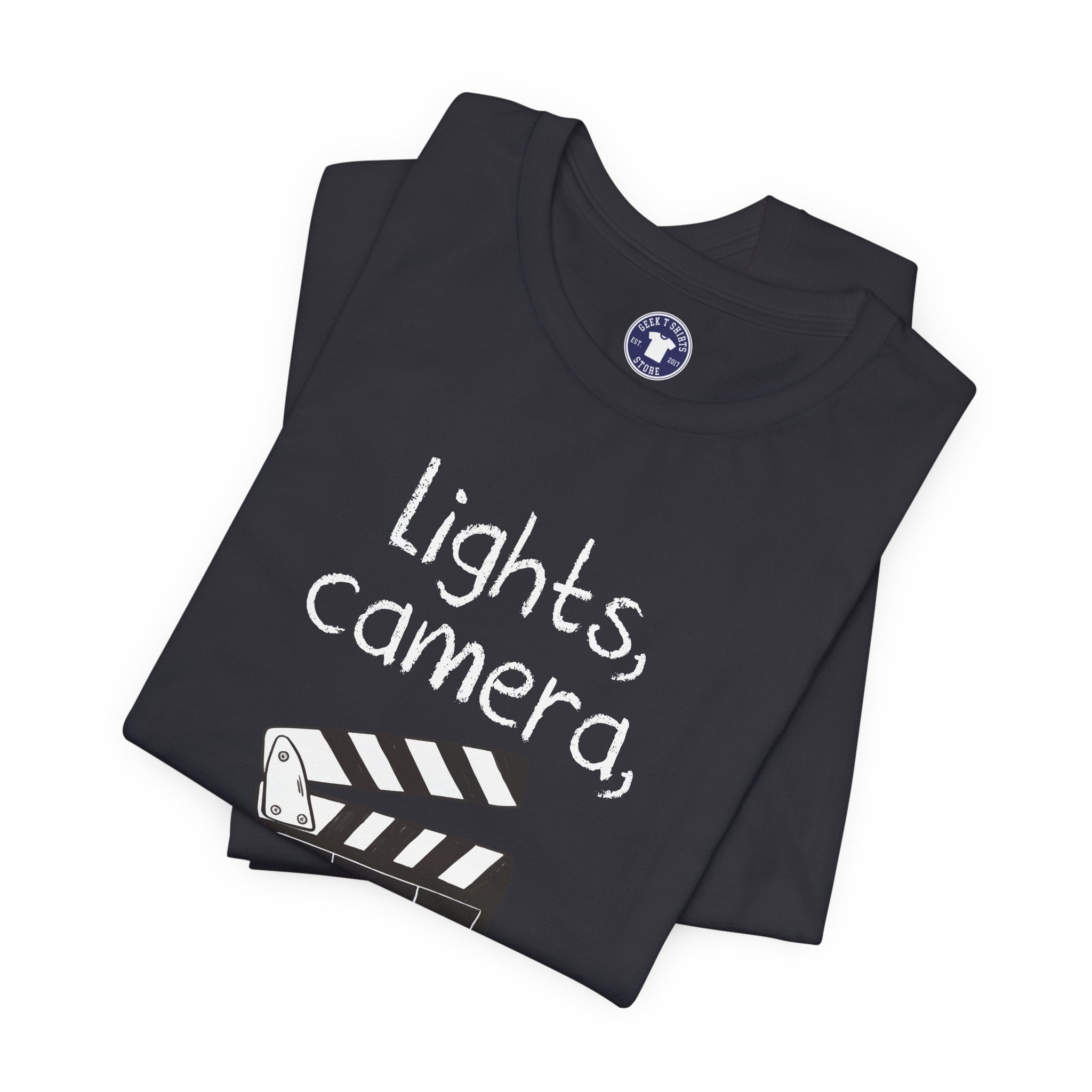 Lights Camera Action - Premium Unisex Crewneck T-Shirt