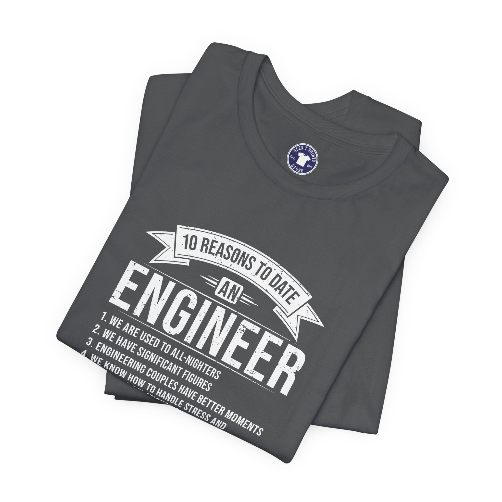 10 Reasons To Date An Engineer Funny Engineering - Premium Unisex Crewneck T-Shirt