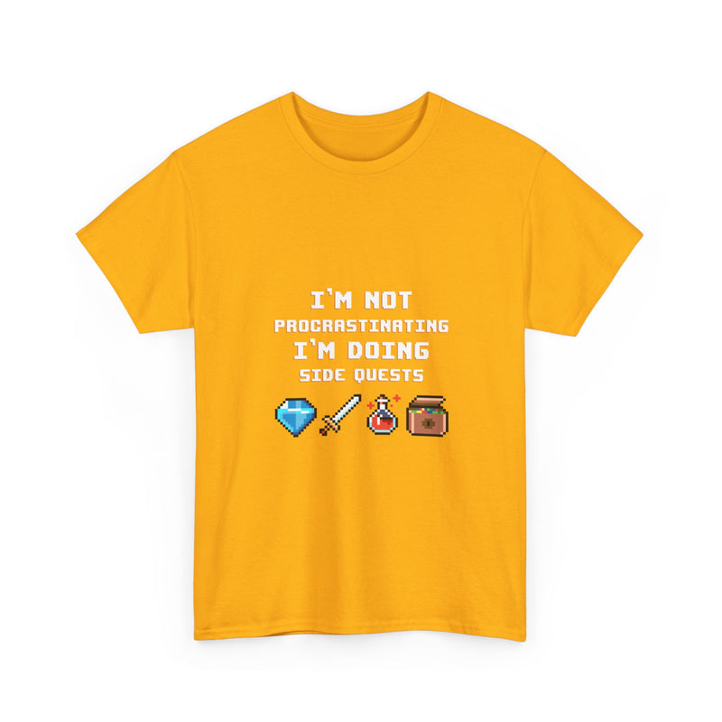 I'm Not Procrastinating T-Shirt, Gamer Tee, Side Quest Shirt, Geek T-Shirt, Nerd Shirt, Video Game Humor, Pixel Art Gift, Casual Wear