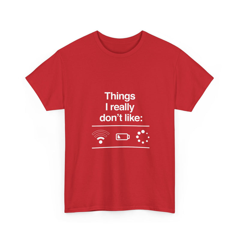 Funny Geek T-Shirt, Nerd Shirt, Tech Humor Tee, WiFi Battery Loading Joke Top, Geek Gift Present, Internet Meme Shirt, Sarcastic Humor Tee