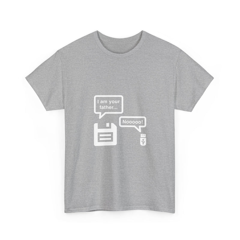 Retro Floppy Disk and USB Humor T-Shirt, Geek T-Shirt, Nerd Shirt, Tech Joke Tee, IT Gift, Programmer Humor Shirt, Digital Nostalgia Top