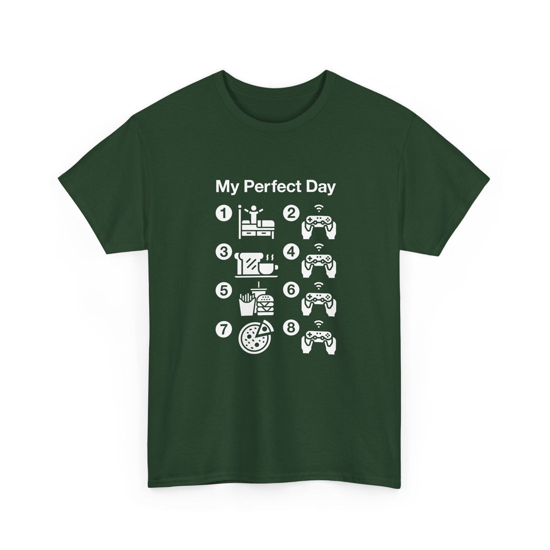 My Perfect Day Gaming - Regular Unisex Crewneck T-Shirt