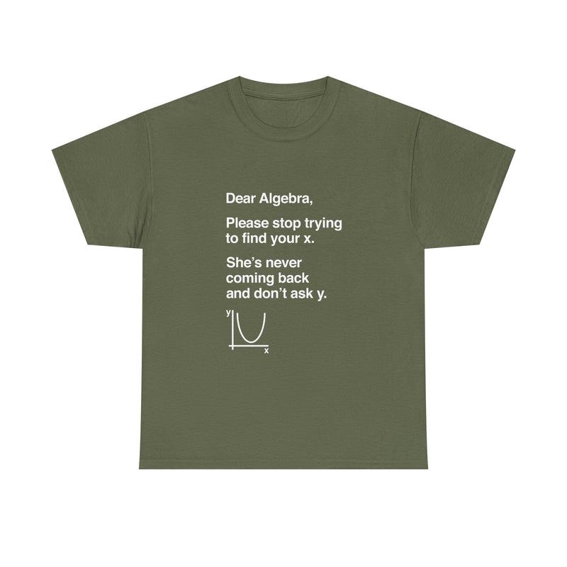 Funny Algebra T-Shirt, Math Humor Tee, Geek T-Shirt, Nerd Shirt, Sarcastic Science Gift, Educational Joke Top, Student Study Shirt