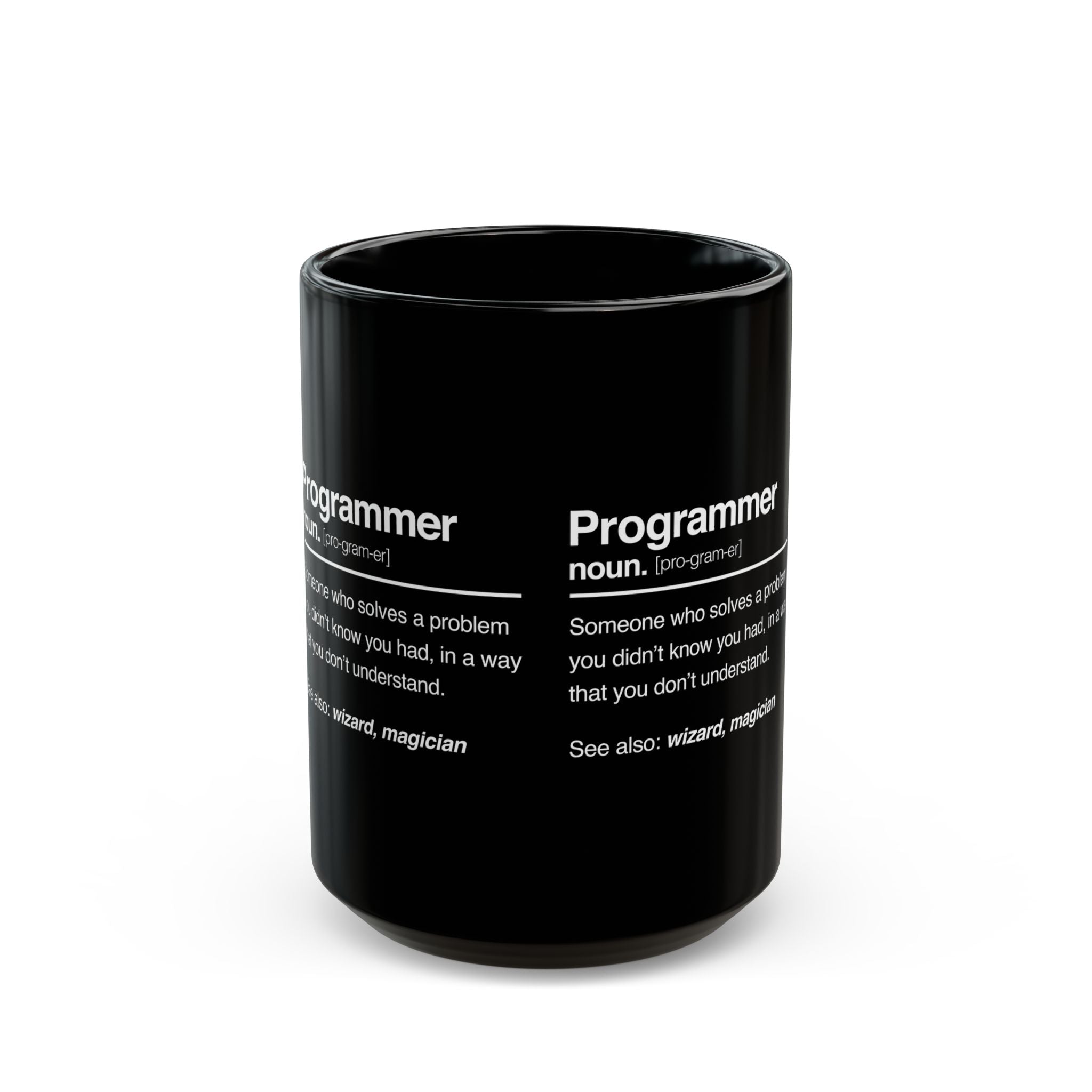 Programmer Noun - Black Glossy Mug