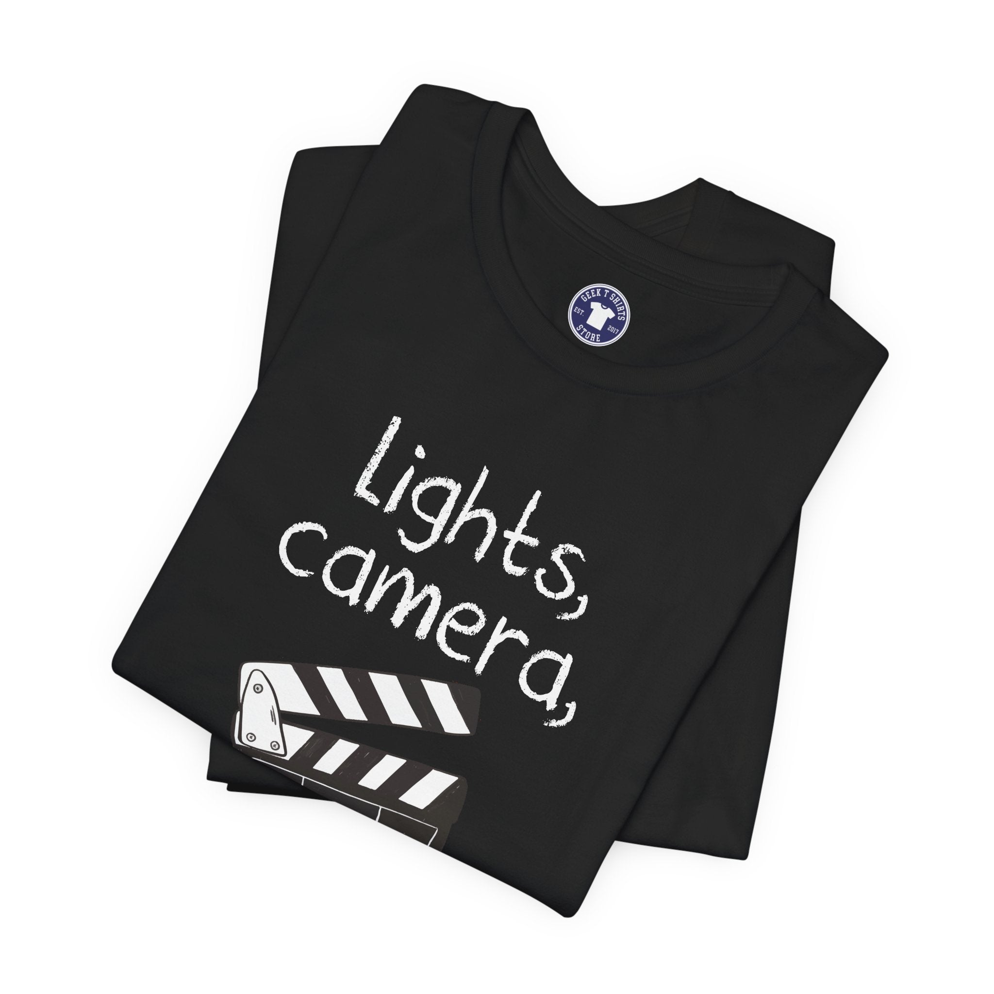 Lights Camera Action - Premium Unisex Crewneck T-Shirt