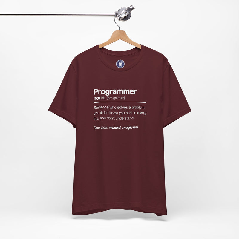 Programmer Noun Coding T-Shirt - Nerd Shirt - It Shirt - Premium Unisex Crewneck T-Shirt