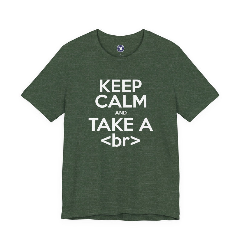 Keep Calm And Take A Break - Computer Shirt - Premium Unisex Crewneck T-Shirt