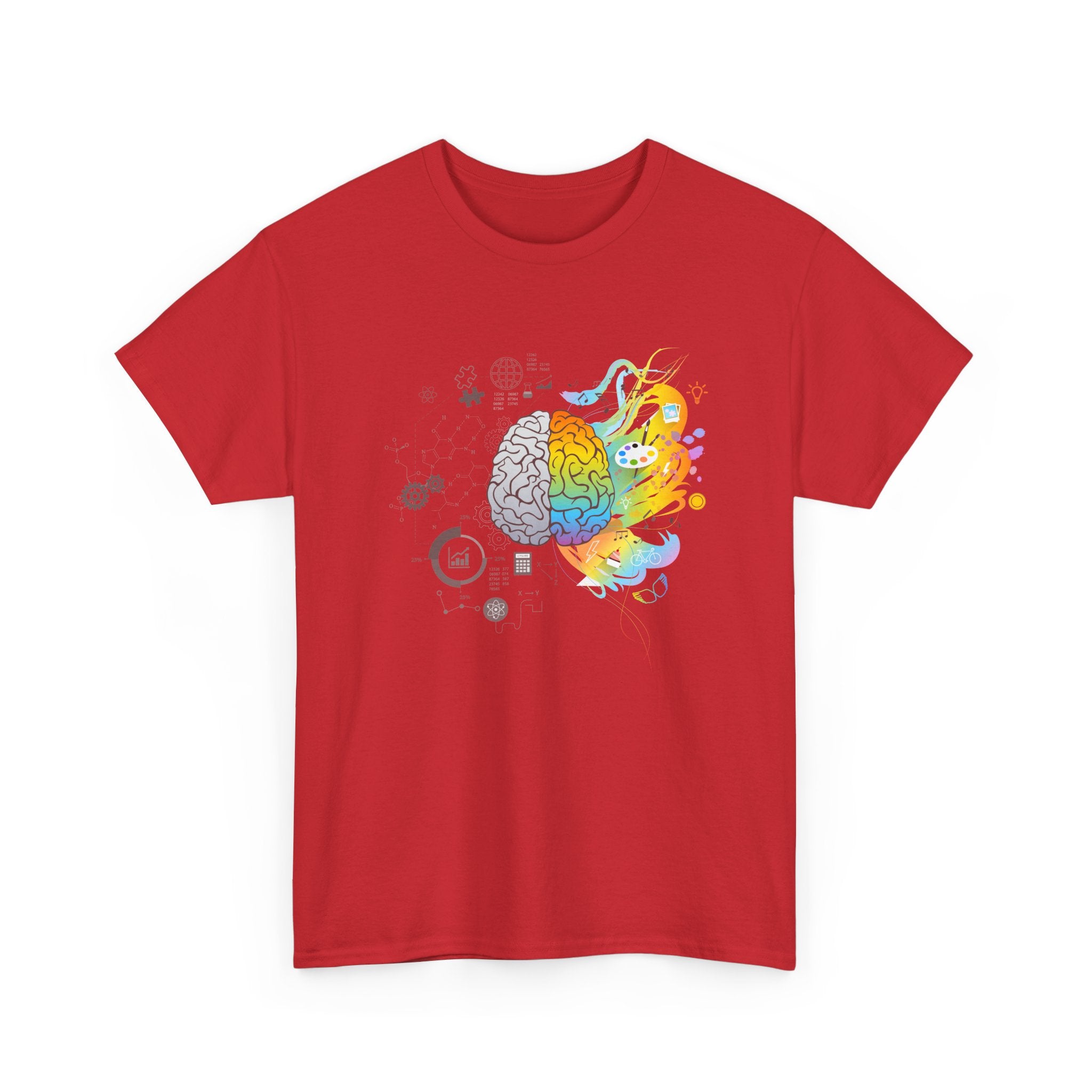 Creative Scientific Brain Illustration - Neuroscience Science Shirt - Regular Unisex Crewneck T-Shirt