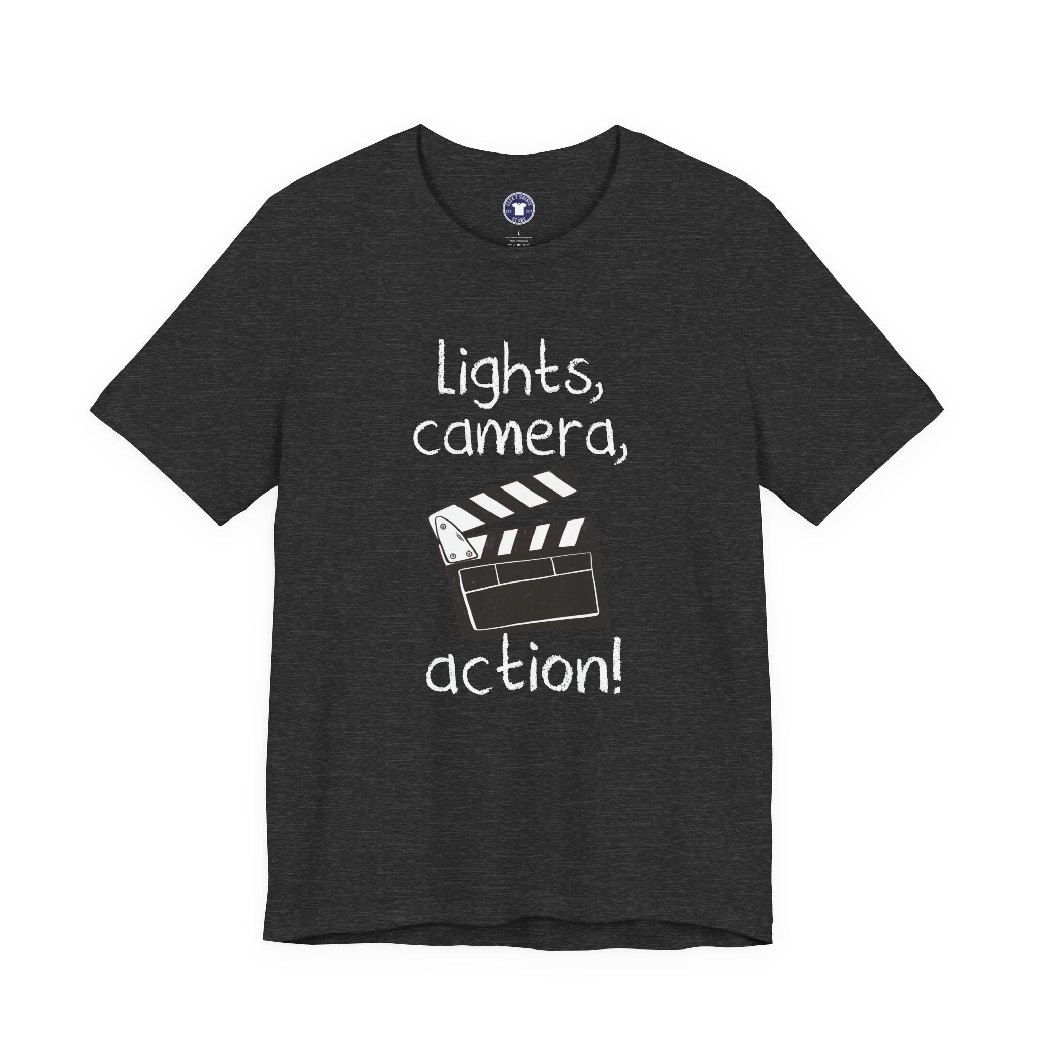 Lights Camera Action - Premium Unisex Crewneck T-Shirt