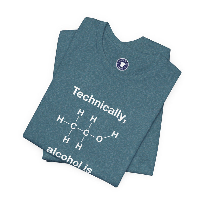 Technically Alcohol Is A Solution - Premium Unisex Crewneck T-Shirt