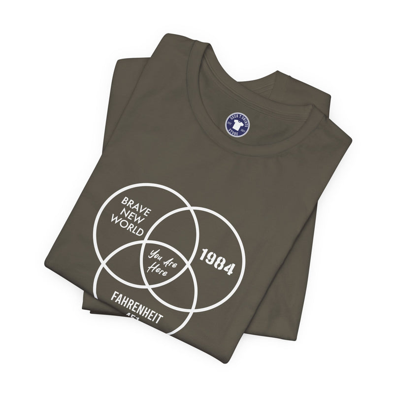 You Are Here - Dystopian Books - Premium Unisex Crewneck T-Shirt