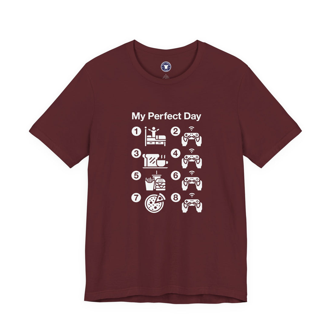 My Perfect Day Gaming - Premium Unisex Crewneck T-Shirt