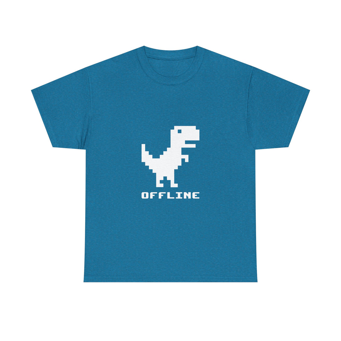 Pixel Dinosaur T-Shirt, Offline Retro Dino Tee, 8-Bit Style Geek T-Shirt, Nerd Shirt, Vintage Gaming Shirt, Fun Tech Gift Apparel