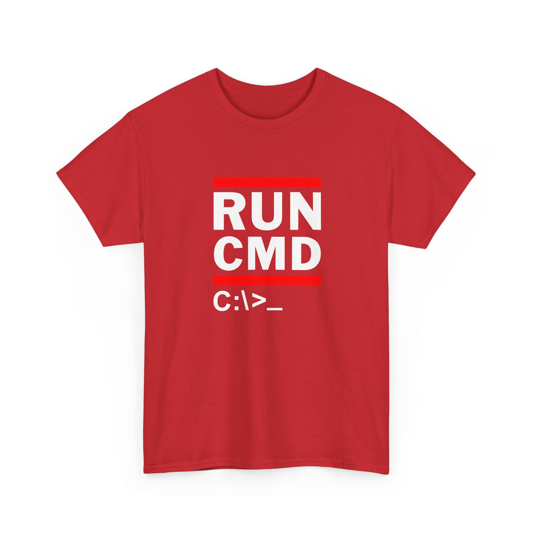 Run Cmd C - It Shirt - Funny Coder Shirt - Ms-Dos - Regular Unisex Crewneck T-Shirt