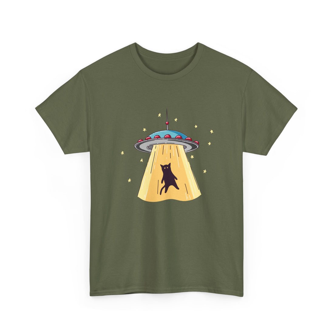 Cat Ufo Abduction - Ufo Shirt - Regular Unisex Crewneck T-Shirt