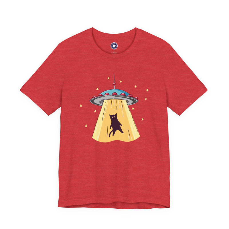 Cat Ufo Abduction - Ufo Shirt - Premium Unisex Crewneck T-Shirt