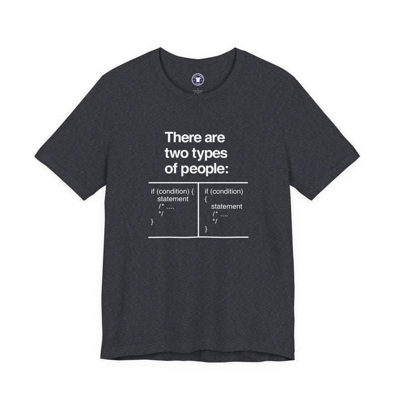 There Are Two Types Of People - Code Shirt - Premium Unisex Crewneck T-Shirt