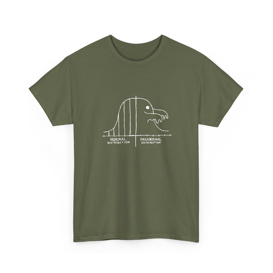 Paranormal Distribution T-Shirt, Funny Statistical Humor Tee, Geek T-Shirt, Nerd Shirt, Math Joke Top, Science Gift Shirt, Funny Geek Tee