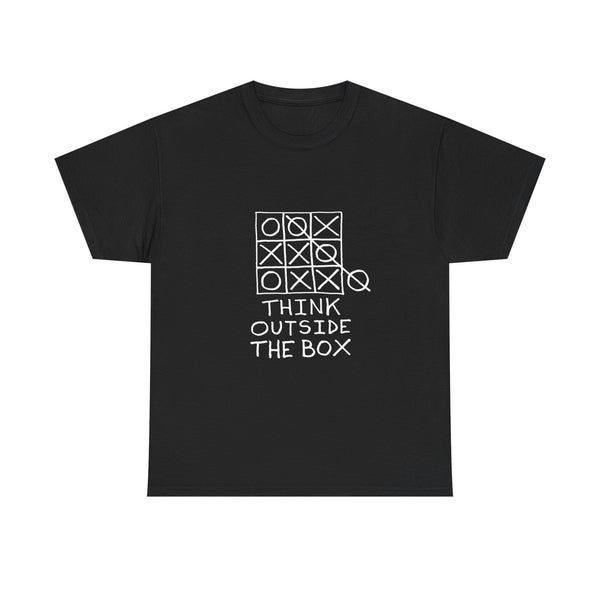 Think Outside the Box T-Shirt, Tic Tac Toe Game Tee, Funny Geek T-Shirt, Nerd Shirt, Puzzle Lover Gift, Casual Humor Top, Strategy Shirt