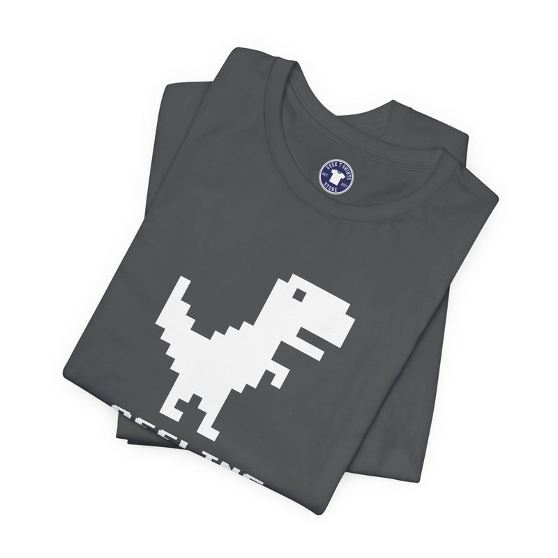 Offline - Pixelated Dinosaur Error Message - Premium Unisex Crewneck T-Shirt