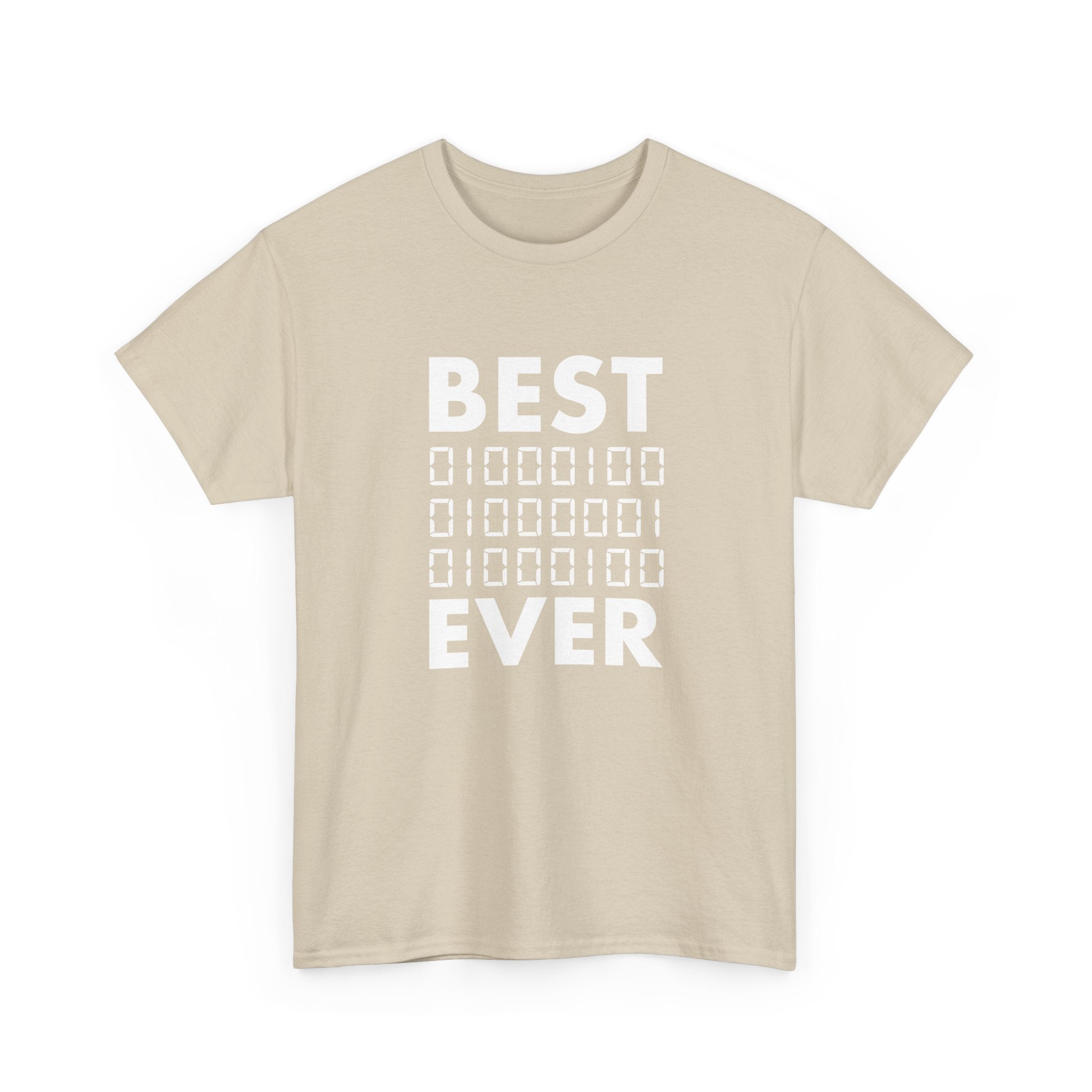 Best Dad Ever In Binary Code - Regular Unisex Crewneck T-Shirt