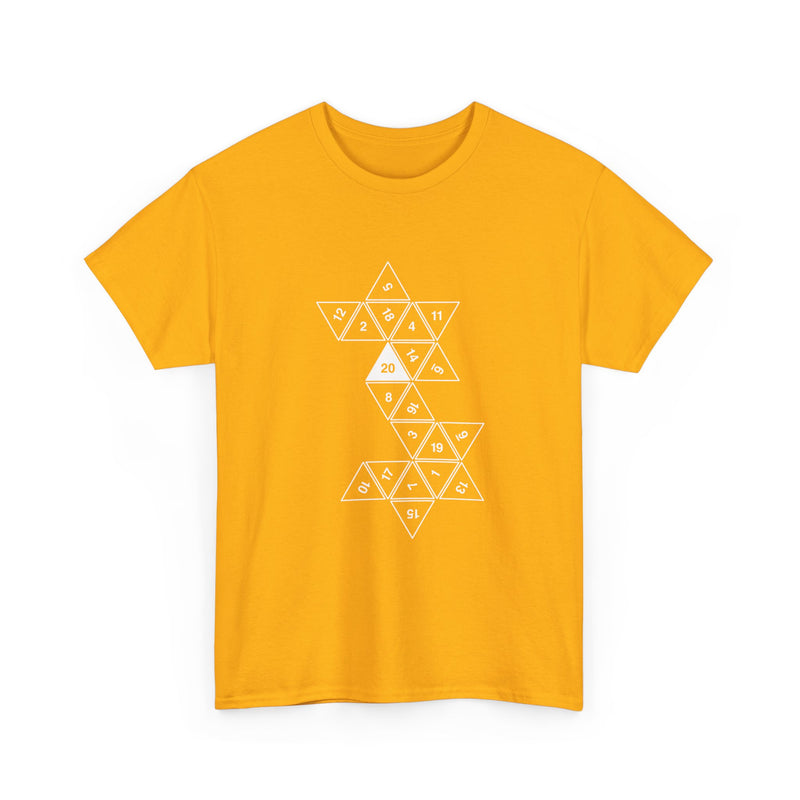 Geometric Dice Pattern T-Shirt, RPG Dice Art Tee, Tabletop Gaming Shirt, Geek T-Shirt, Nerd Shirt, Math Lover Gift, Strategy Game Apparel