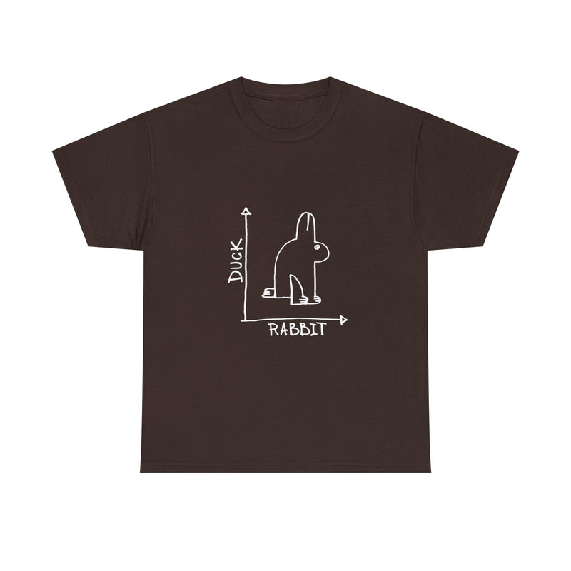 Duck Rabbit Illusion T-Shirt, Optical Illusion Tee, Geek T-Shirt, Nerd Shirt, Funny Animal Puzzle Top, Unique Gift for Art Fans